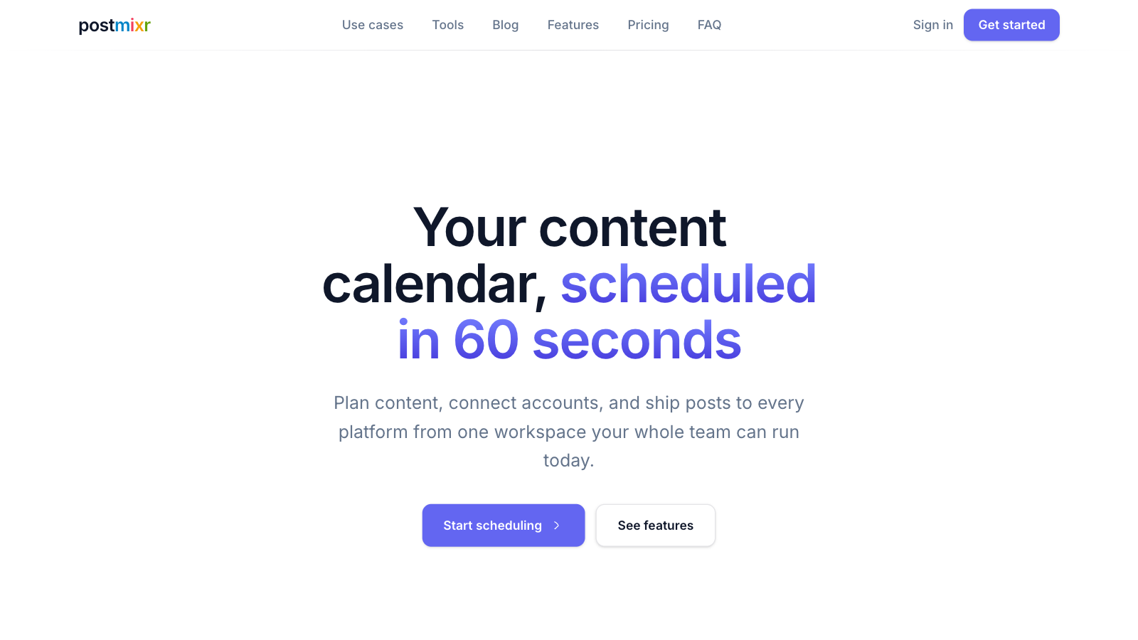 Postmixr interface